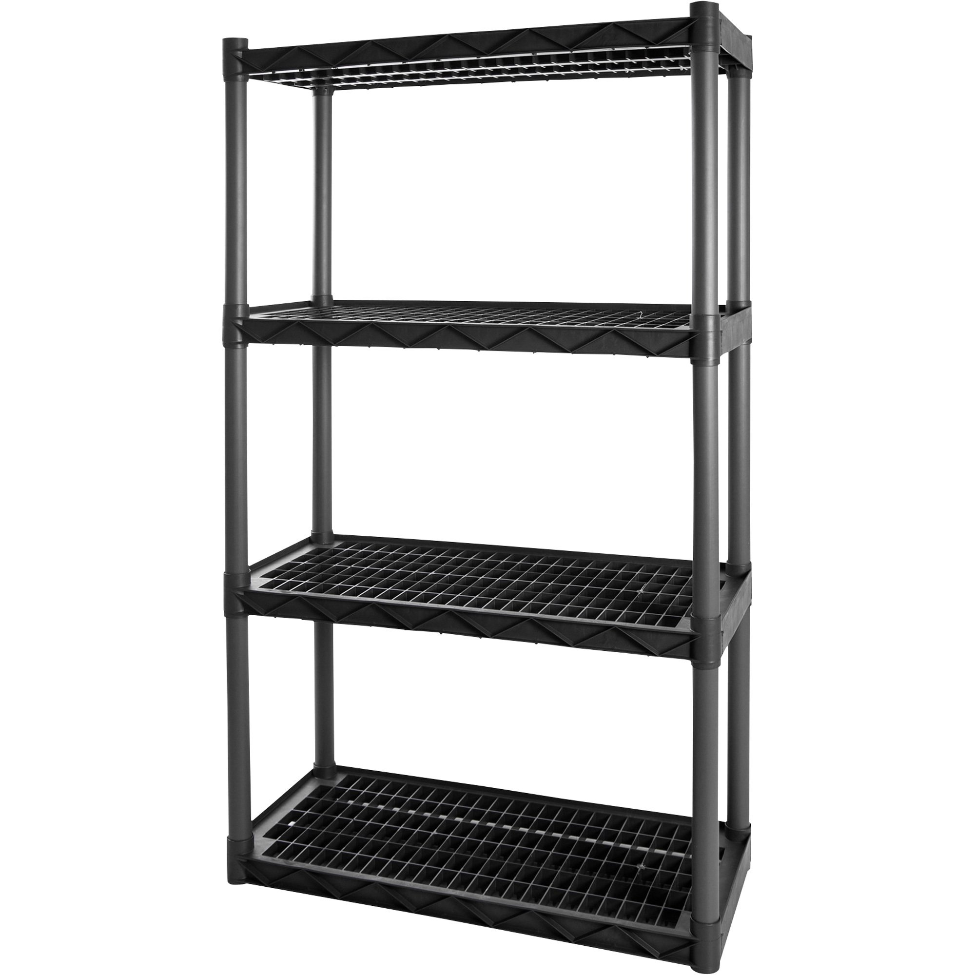 Plano 4 Shelf Ventilated Storage Unit — Gray, 33.75in.W x 14in.D x 56.25in.H, Model# PLA9240I